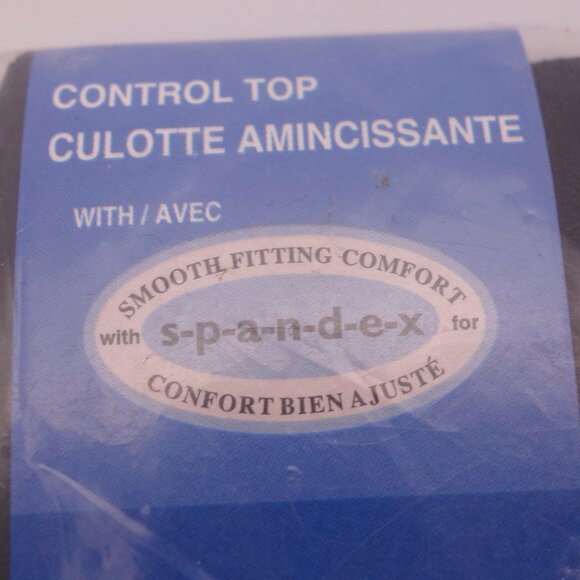 SAPPHIRE CONTROL TOP SANDALFOOT SIZE A (4'10-"5'4") BLACK PANTYHOSE 7001L - Picture 6 of 12